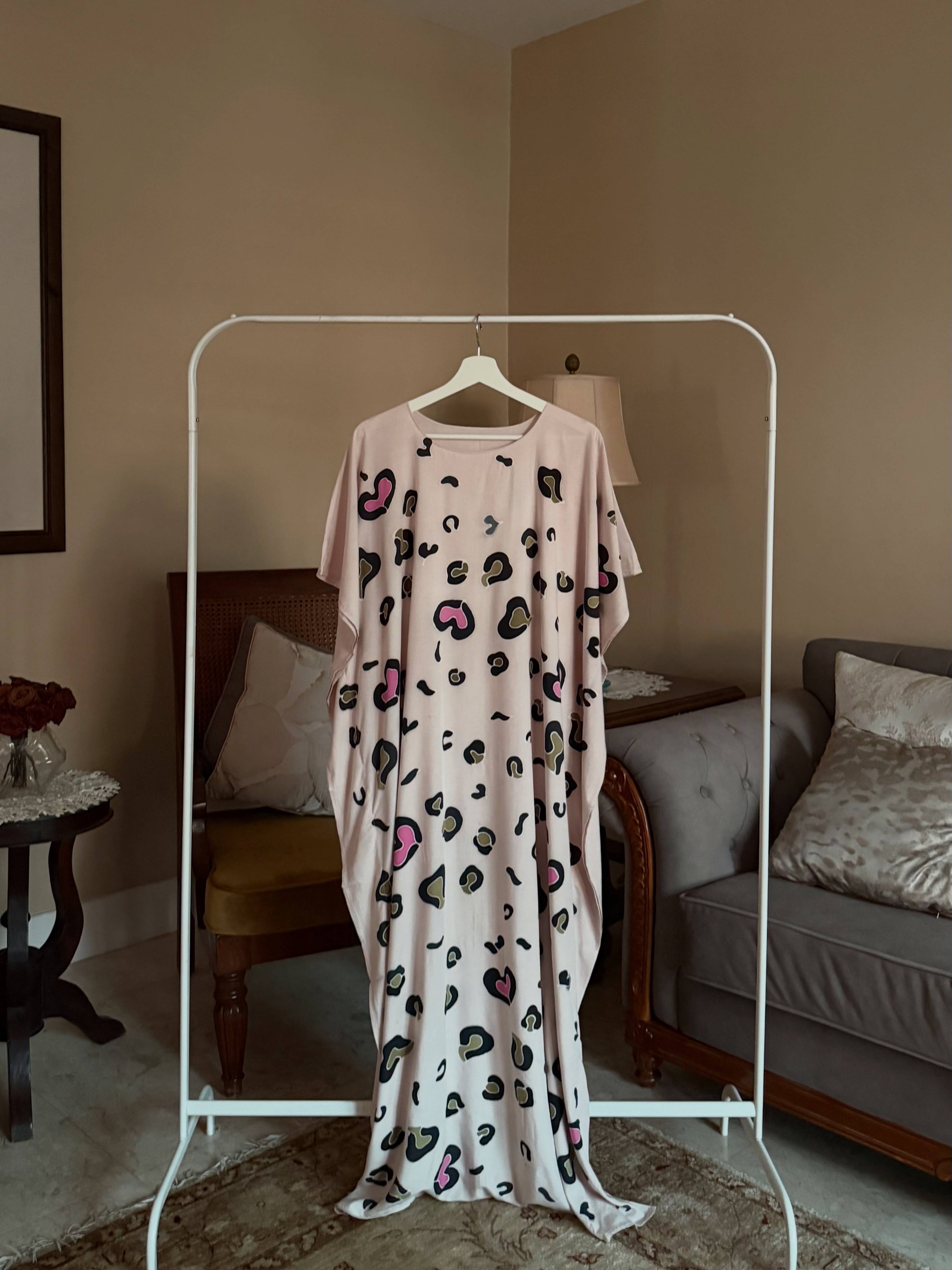 Leopard Nude Kaftan