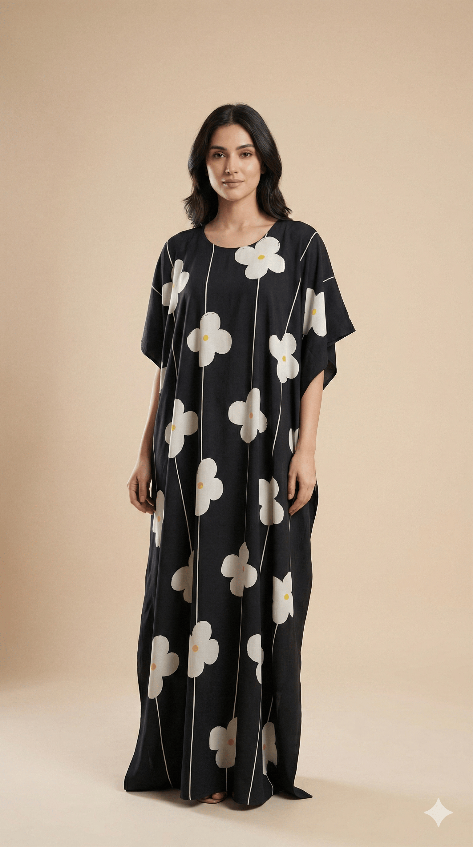 Daisy Black Kaftan
