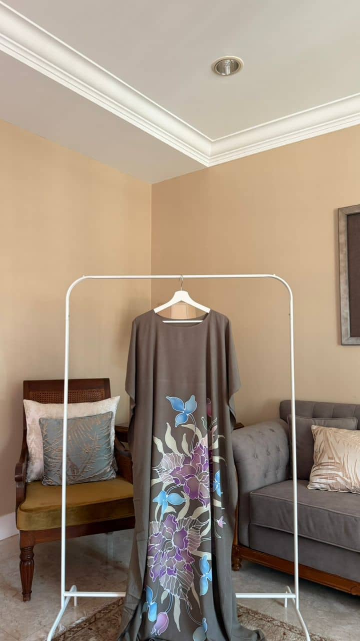 Floral Grey Chocolate Kaftan