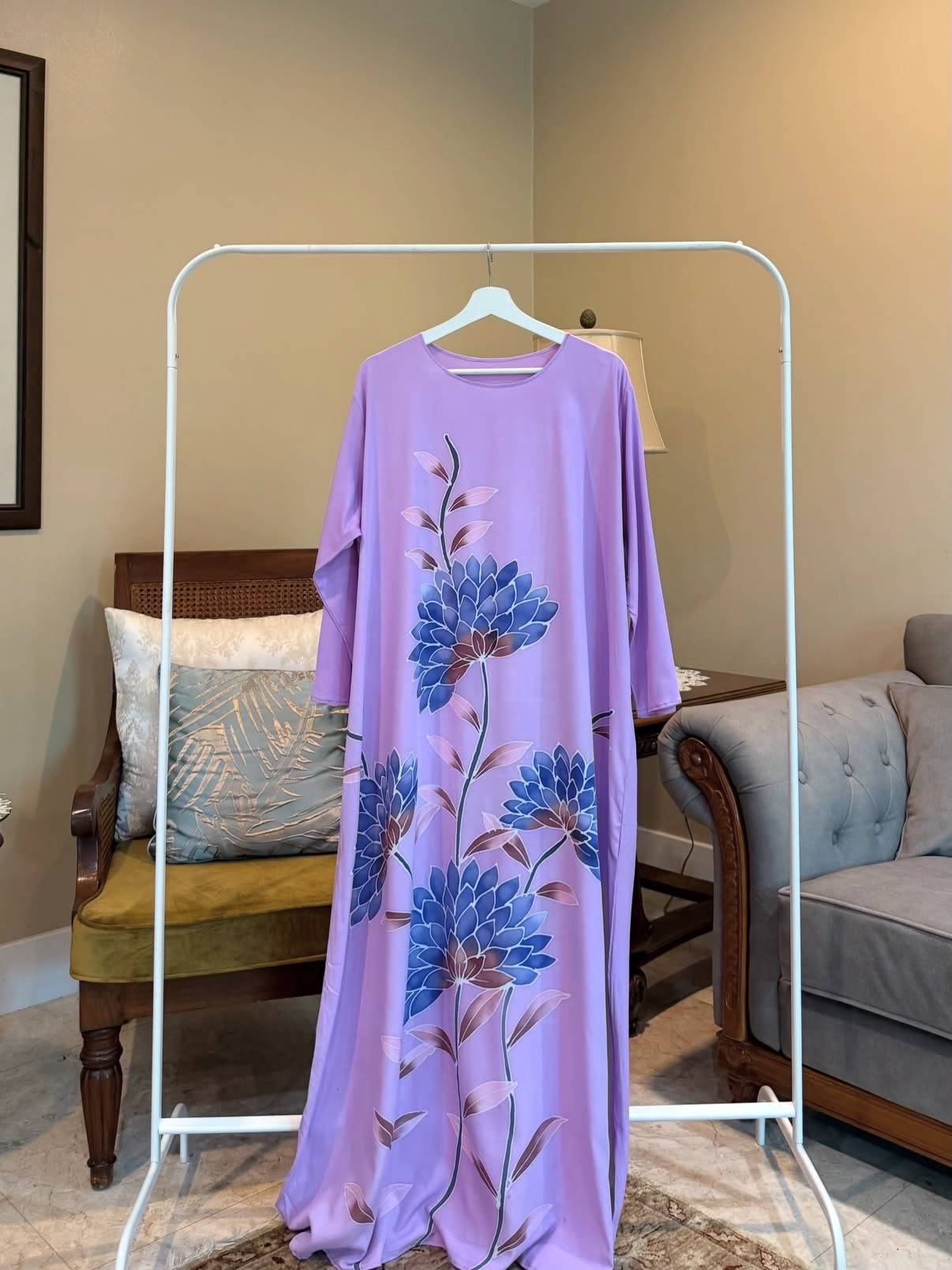 Floral Lilac Lotus Long Sleeve
