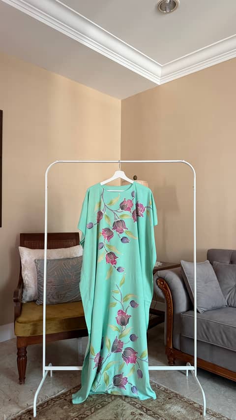Floral Tiffany Green Kaftan, image 1
