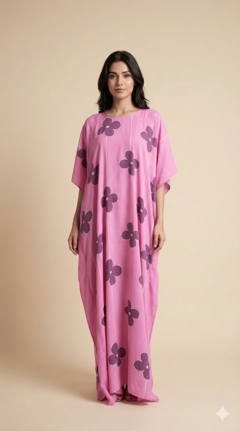 Daisy Strike Pink Kaftan, image 1